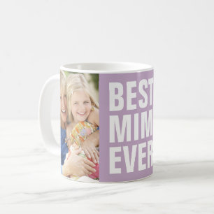 Bäst. Mimi. Aldrig. Mors dag 2-fotokaffe Mugg