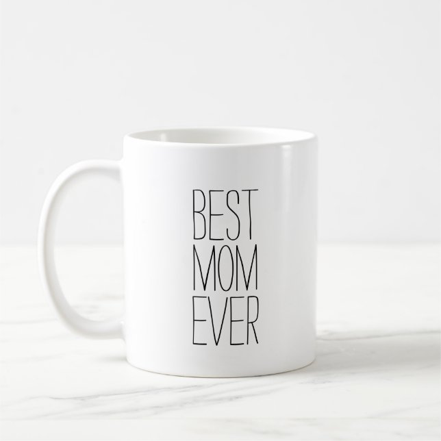 Bäst modern typografi för mamma någonsin kaffemugg (Vänster)