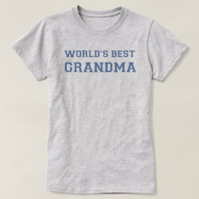 Bäst mormor för världar t-shirt (Design framsida)