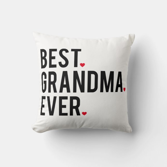 bäst mormor någonsin, ordkonst, textdesign kudde (Framsida)
