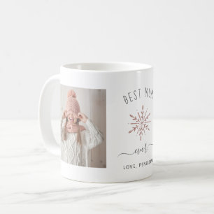 Bäst morsa någonsin   två foto och rosa guld- kaffemugg