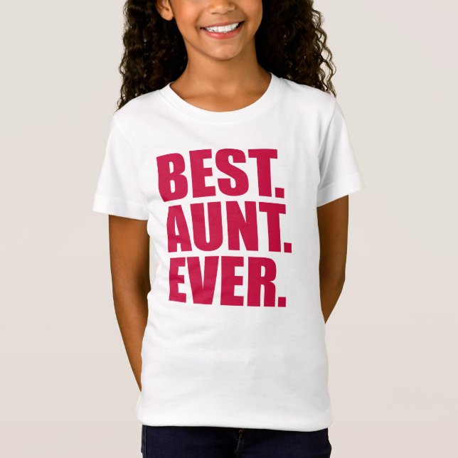Bäst. Moster. Aldrig.(rosa) Tee (Framsida)
