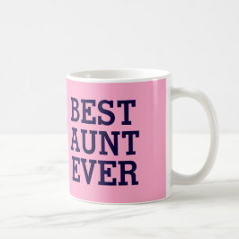 Bäst moster någonsin rosa och svart V03 Kaffemugg