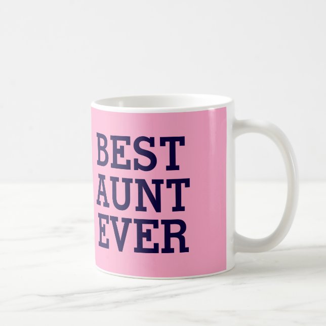 Bäst moster någonsin rosa och svart V03 Kaffemugg (Höger)