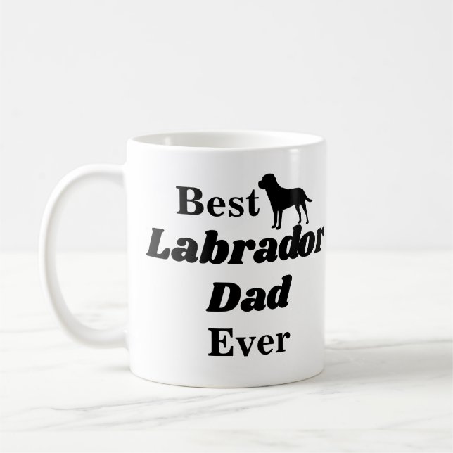Bäst mugg för kaffe för Labrador pappa någonsin (Vänster)