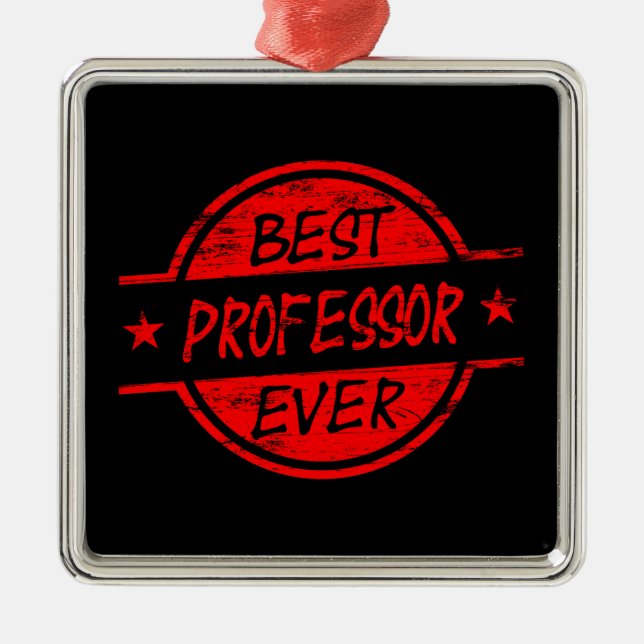Bäst någonsin röd professor julgransprydnad metall (Framsidan)