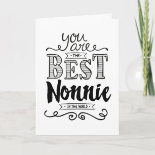 Bäst Nonnie i världsfödelsedagen Kort