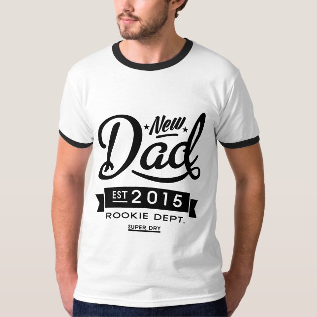 Bäst ny pappa 2015 tee shirt (Framsida)