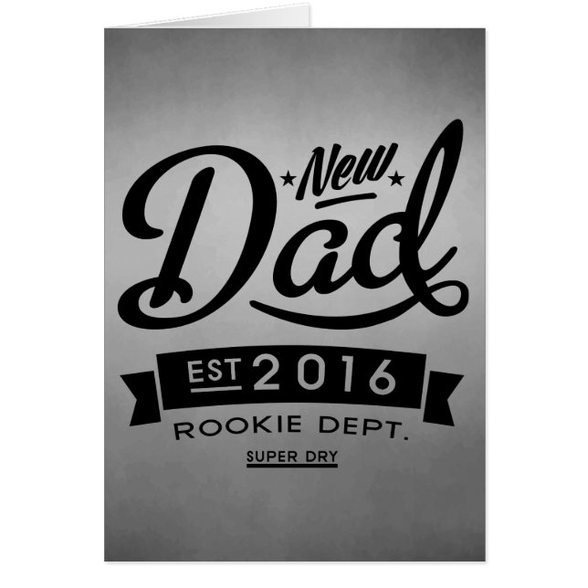 Bäst ny pappa 2016 hälsningskort (Framsidan)