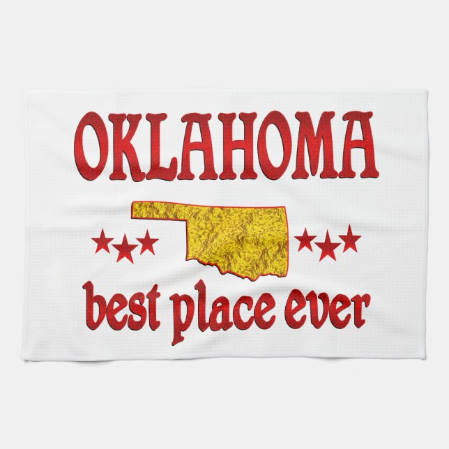 Bäst Oklahoma Kökshandduk (Horisontell)