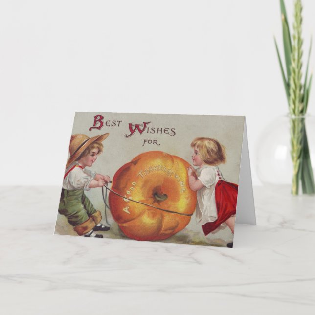 Bäst önskemål för en bra thanksgiving helgkort (Framsida)