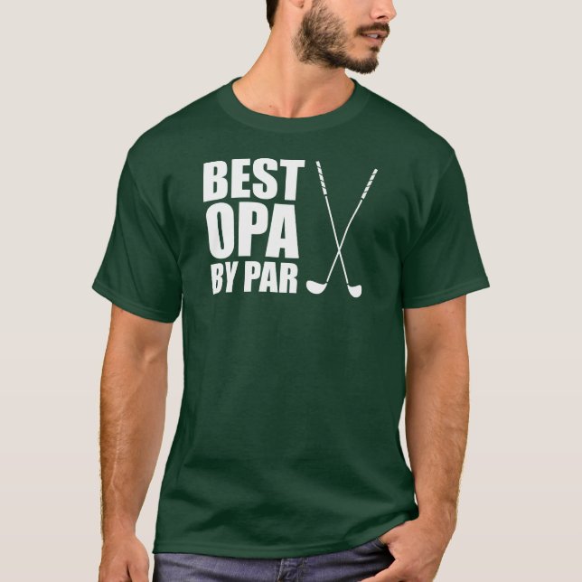 Bäst Opa vid tysk morfarGolf för Par T Shirt (Framsida)