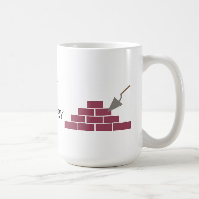 Bäst på murverk och tegelläggning kaffemugg (Höger)