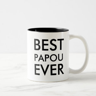 Bäst Papou någonsin   valentines daygåva Två-Tonad Mugg