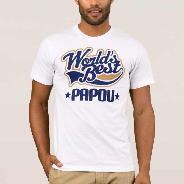 Bäst Papou världar T-shirt (Framsida)