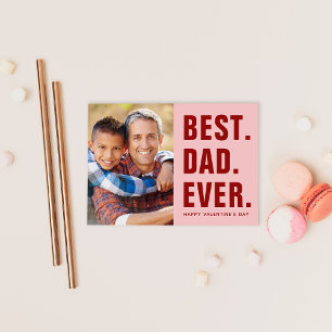 Bäst. Pappa. Aldrig. Alla hjärtans dag - fotokort