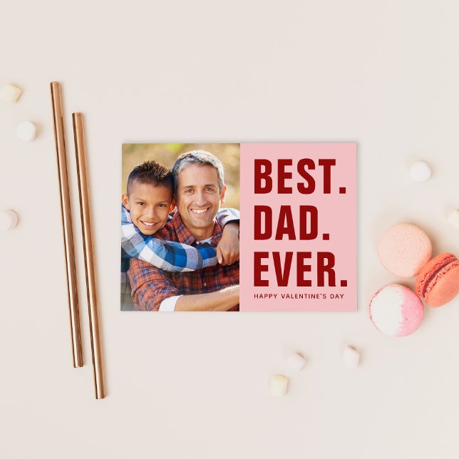 Bäst. Pappa. Aldrig. Alla hjärtans dag - fotokort  (Skapare uppladdad)