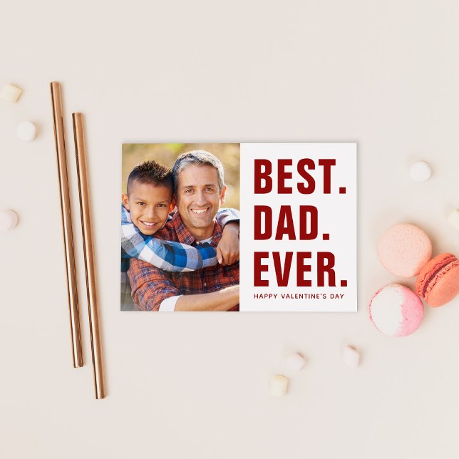 Bäst. Pappa. Aldrig. Alla hjärtans dag - fotokort  (Skapare uppladdad)