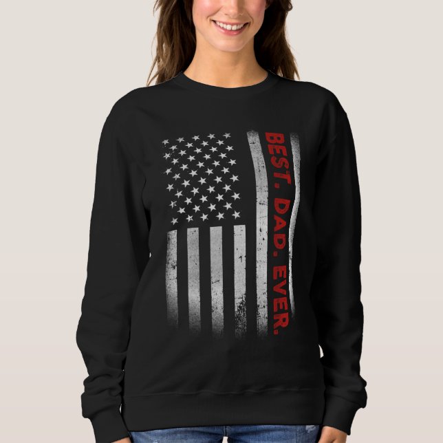 Bäst. Pappa. Aldrig. American Flagga Fars dag Gift T Shirt (Framsida)