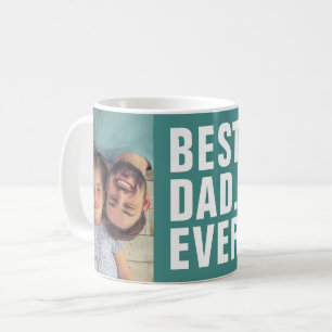 Bäst. Pappa. Aldrig. Fars dag 2-fotokaffe Mugg