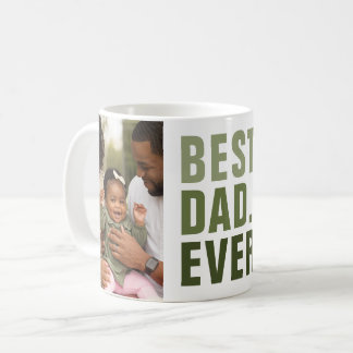 Bäst. Pappa. Aldrig. Fars dag 2-fotokaffe Mugg