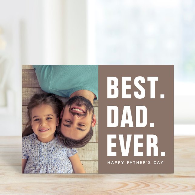 Bäst. Pappa. Aldrig. Fars dag-fotokort Kort (Skapare uppladdad)