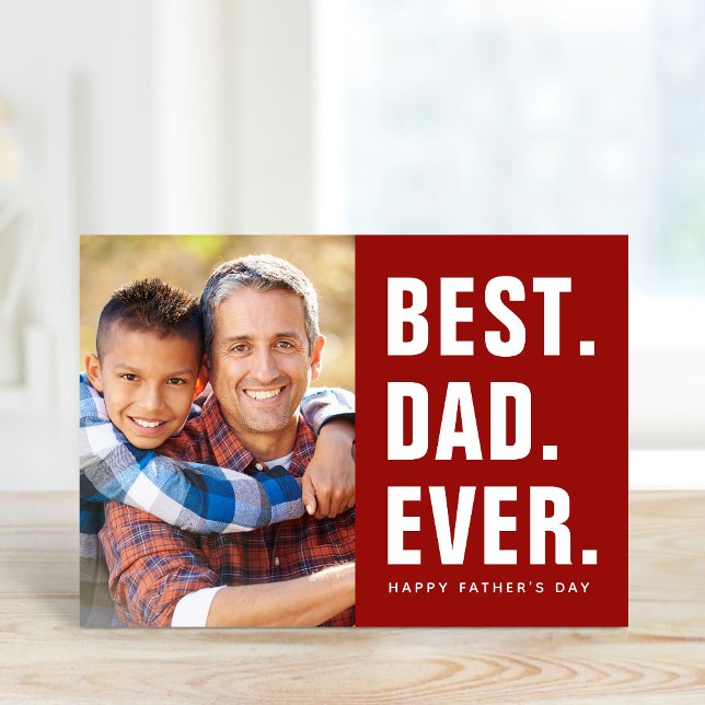 Bäst. Pappa. Aldrig. Fars dag-fotokort Kort (Skapare uppladdad)