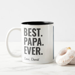 Bäst. Pappa. Aldrig. Fars dag Photo Två-Tonad Mugg