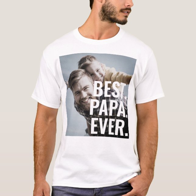 Bäst. Pappa. Aldrig. Fars dag T Shirt (Framsida)