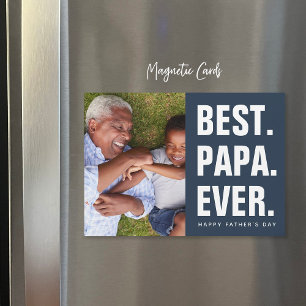 Bäst. Pappa. Aldrig. Magnetiskt fotokort för fars 