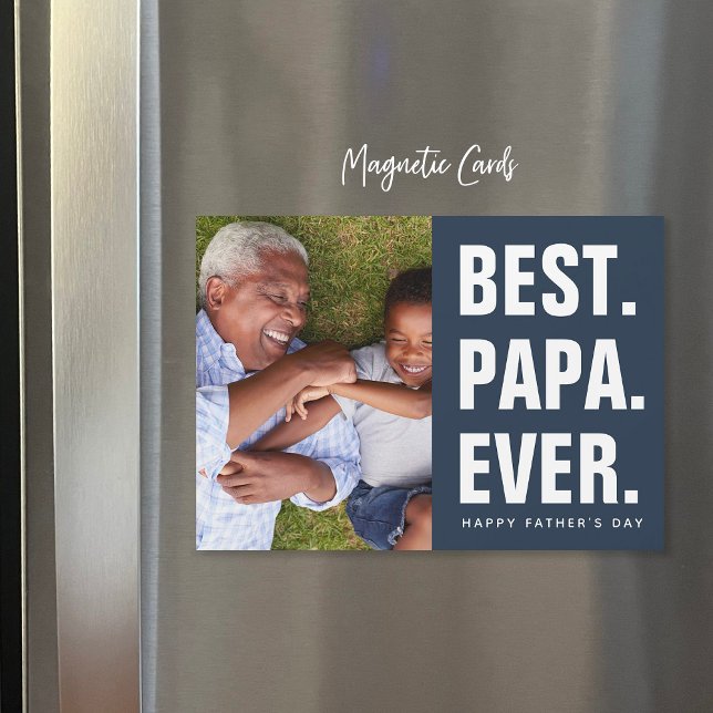 Bäst. Pappa. Aldrig. Magnetiskt fotokort för fars  (Skapare uppladdad)