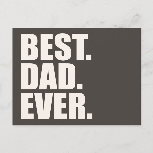 Bäst. Pappa. Aldrig. Vykort (Framsida)
