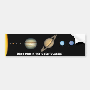 Bäst pappa i den sol- systembildekalet bildekal
