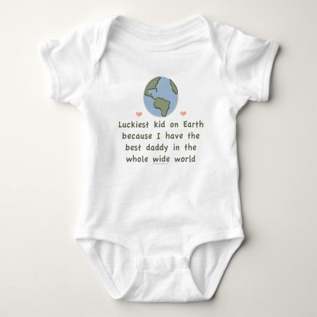 Bäst pappa i världsbabybodysuiten t-shirt (Framsida)