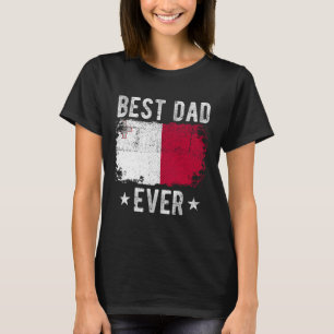 Bast Pappa någonsin Malta Flagga ligger på Maltesi T Shirt