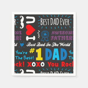 Bäst pappaord för fars dag pappersservett