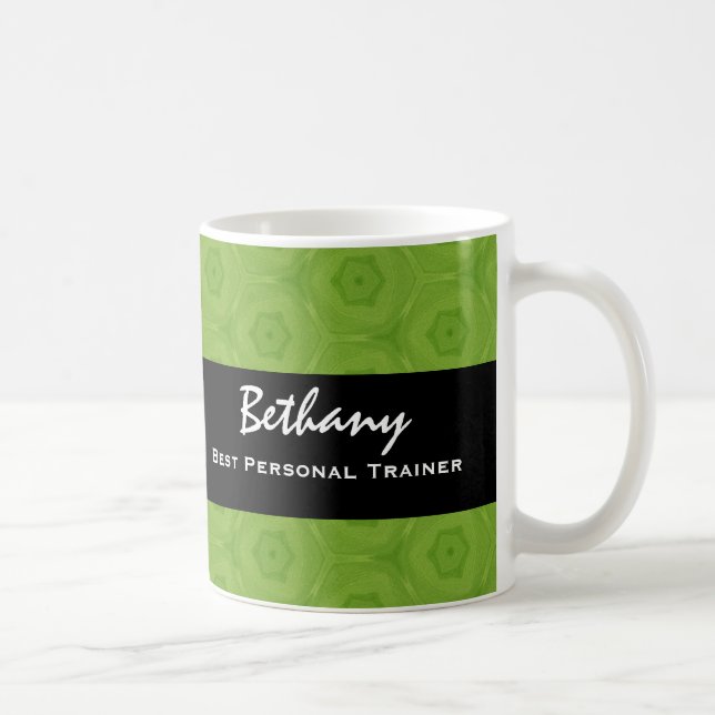Bäst PERSONLIG INSTRUKTÖRgrönt och svartgåva Kaffemugg (Höger)