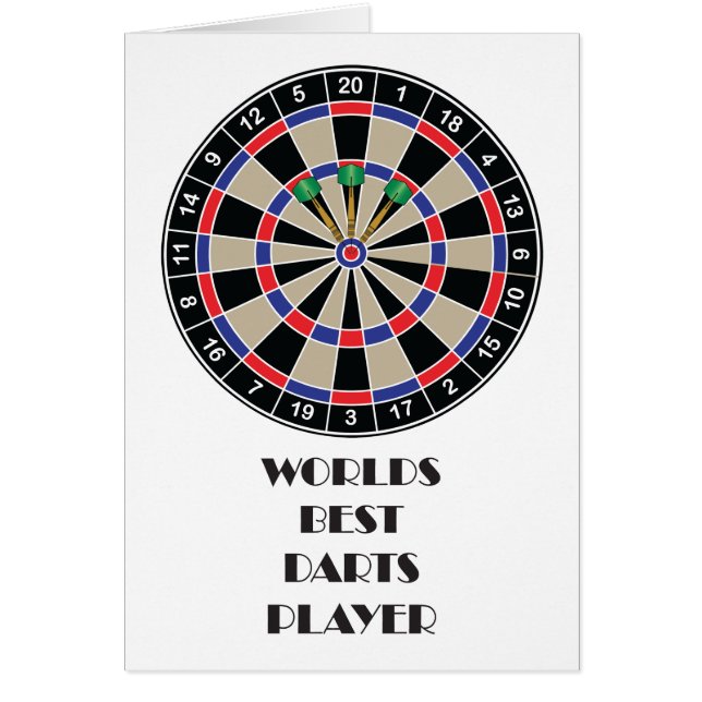 Bäst pilspelare för världar hälsningskort (Framsidan)