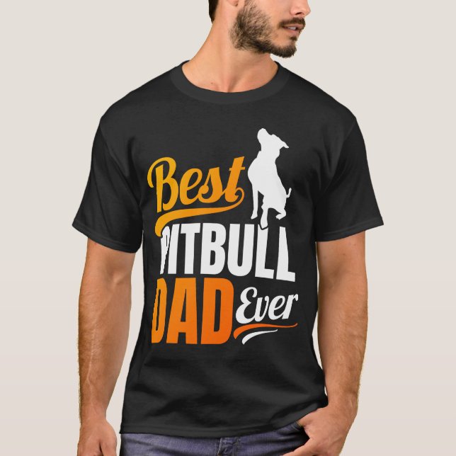Bäst Pitbull pappa någonsin T Shirt (Framsida)