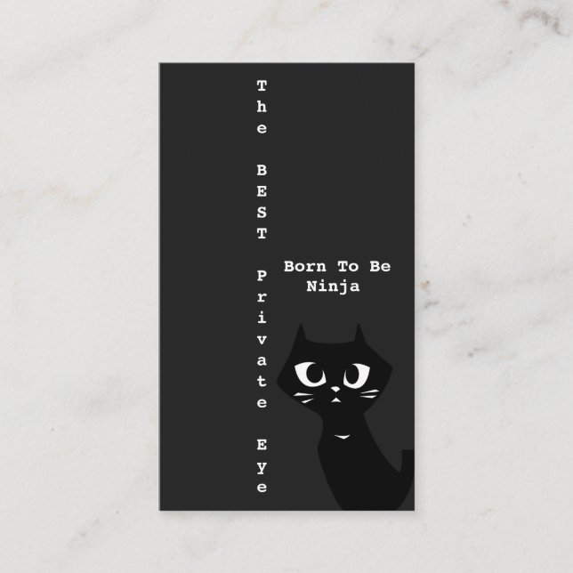 Bäst privat öga Ninja Visitkort (Framsida)