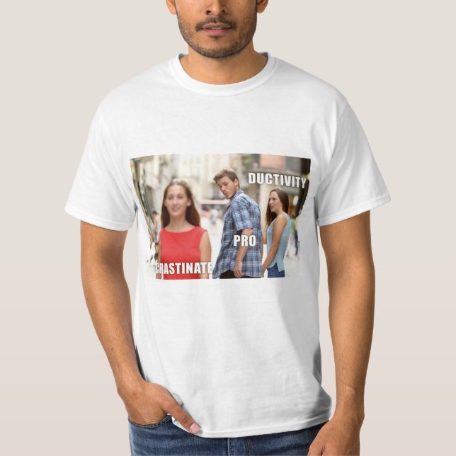 Bäst Procrastination T-shirt. Bara för Pros! T Shirt (Framsida)