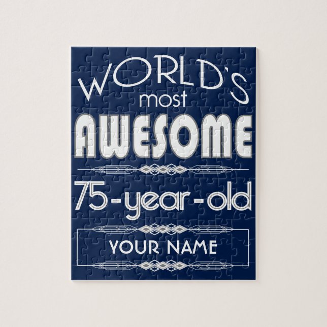 bäst sagolik mörk för 75:efödelsedagvärldar - pussel (Vertikal)