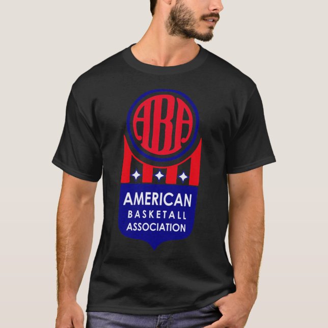 BÄST SÄLJANDE American Basketball Association ABA  T Shirt (Framsida)
