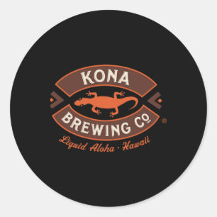 Bäst säljande - Kona Brewing Sticker Runt Klistermärke