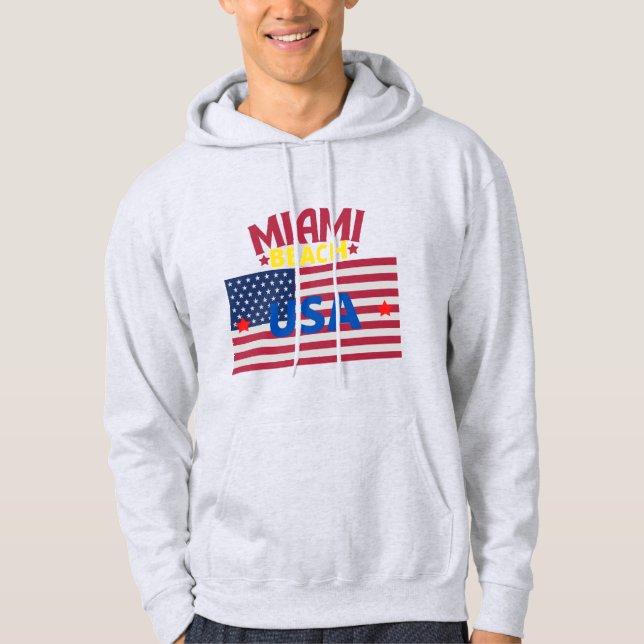 Bäst säljande Original Miami Beach USA True Classi Hoodie (Framsida)