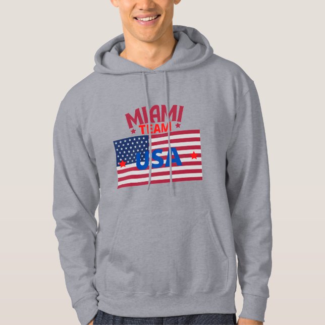 Bäst säljande Original Miami Team USA True Classic Hoodie (Framsida)