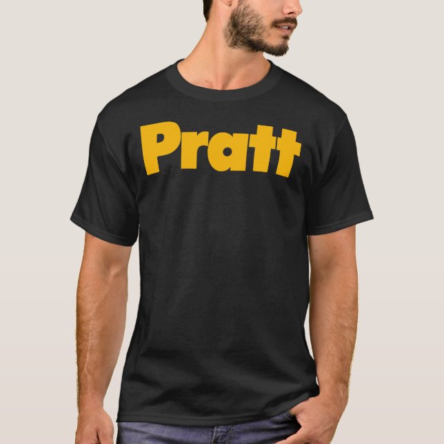 BÄST SÄLJANDE - Pratt Institute Logotyp Merchandis T Shirt (Framsida)