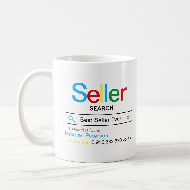 Bäst säljande sökmotorresultat med namn kaffemugg (Vänster)