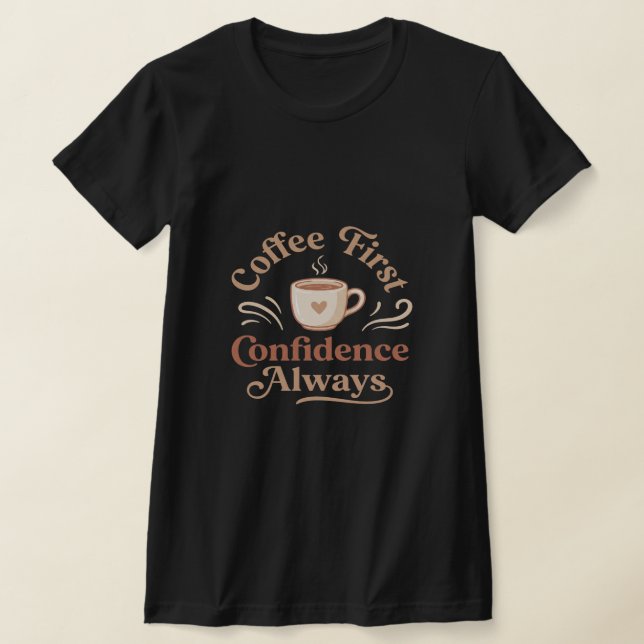 Bäst säljande t-shirts Kaffe Förtroende (Laydown)