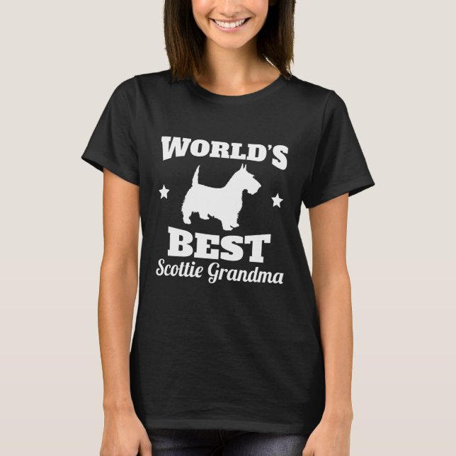 Bäst Scottiemormor för världar T-shirt (Framsida)